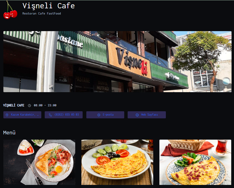 Screenshot of a sample store page in desktop view